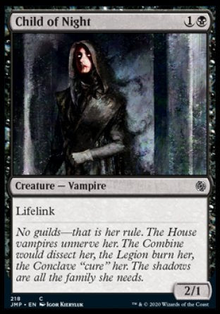 (218) Magic The Gathering Jumpstart Single: Child of Night  Common