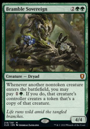 (218) Magic The Gathering Commander Legends: Battle for Baldur's Gate Single: Bramble Sovereign Holo Mythic