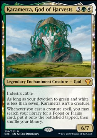 (218/322) Magic The Gathering Commander: Ikoria Single: Karametra, God of Harvests  Mythic