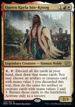 (218) Magic The Gathering The Brothers' War Single: Queen Kayla bin-Kroog Holo Rare