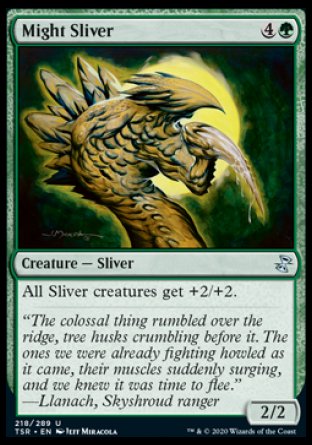 (218/289) Magic The Gathering Time Spiral Remastered Single: Might Sliver Holo Uncommon