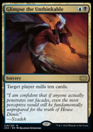(218) Magic The Gathering Double Masters 2022 Single: Glimpse the Unthinkable Holo Rare