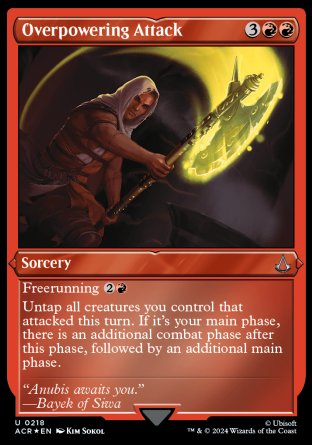 (218) Magic The Gathering Universes Beyond: Assassin's Creed: Extras Single: Overpowering Attack  Holo Uncommon