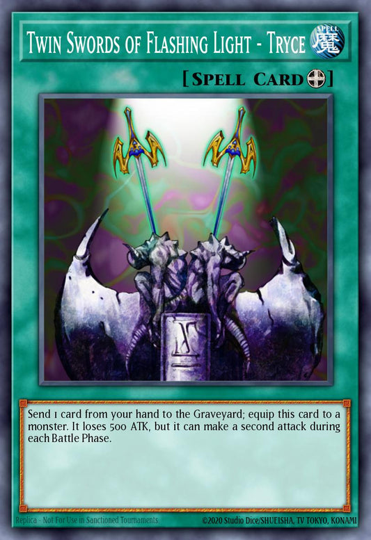 (EN037) YuGiOh TCG DCR: Dark Crisis Single: Twin Swords of Flashing Light - Tryce (V.2 - Common)  Common