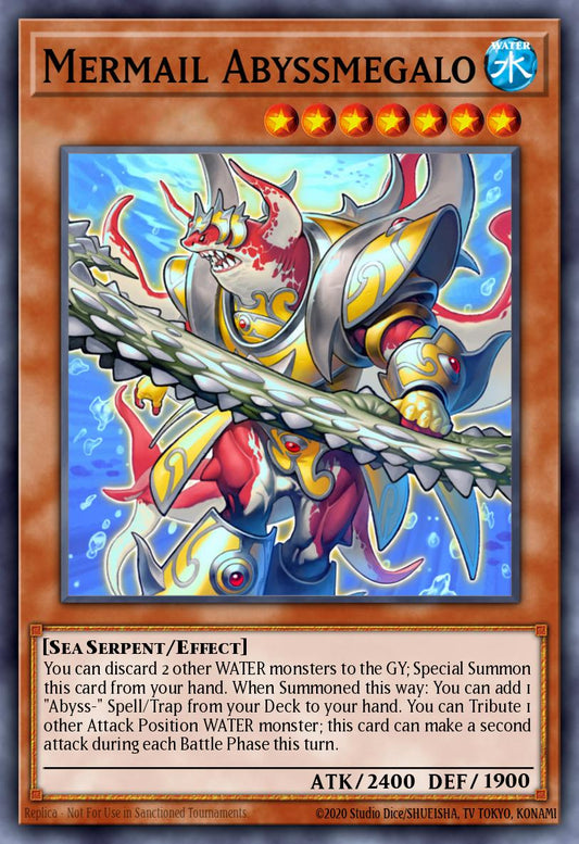 (191) YuGiOh TCG RA04: Quarter Century Stampede Single: Mermail Abyssmegalo (V.2 - Quarter Century Secret Rare)  Quarter Century Secret Rare
