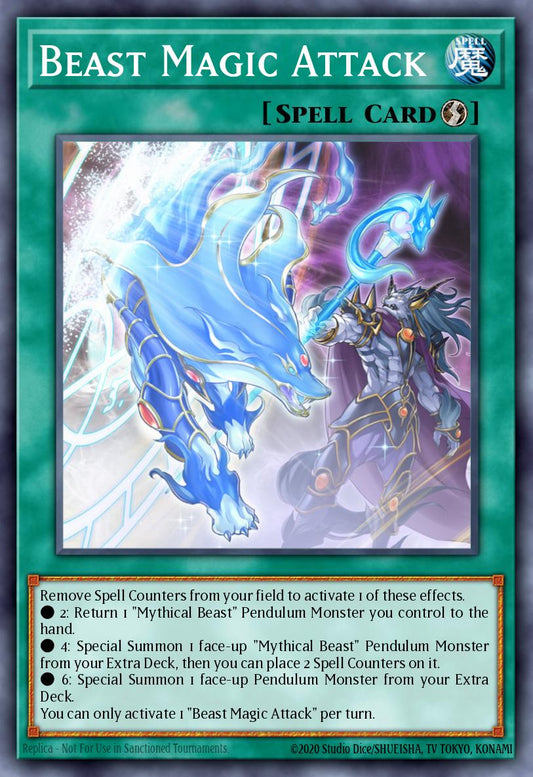 (121) YuGiOh TCG MP19: 2019 Gold Sarcophagus Tin Mega Pack Single: Beast Magic Attack  Common