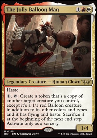 (219) Magic The Gathering Duskmourn: House of Horror Single: The Jolly Balloon Man Holo Rare