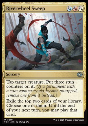 (219) Magic The Gathering Tarkir: Dragonstorm Single: Riverwheel Sweep  Uncommon