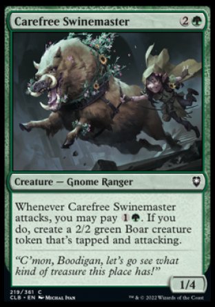 (219) Magic The Gathering Commander Legends: Battle for Baldur's Gate Single: Carefree Swinemaster Holo Common