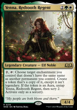 (219) Magic The Gathering Wilds of Eldraine Single: Yenna, Redtooth Regent Holo Rare