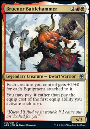 (219) Magic The Gathering Adventures in the Forgotten Realms Single: Bruenor Battlehammer Holo Uncommon