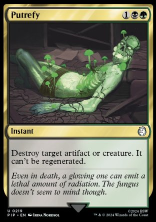 (219) Magic The Gathering Universes Beyond: Fallout Single: Putrefy  Uncommon