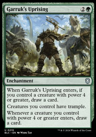 (219) Magic The Gathering Commander: Bloomburrow Single: Garruk's Uprising  Uncommon
