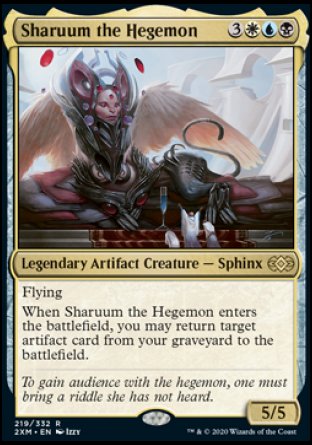 (219/332) Magic The Gathering Double Masters Single: Sharuum the Hegemon  Rare