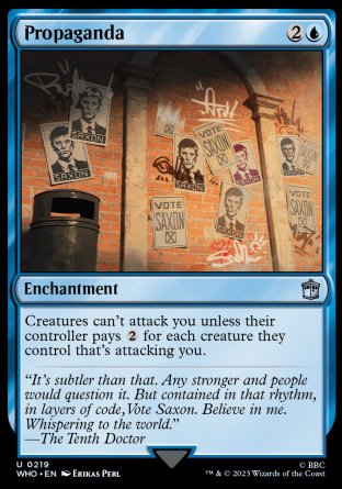 (219) Magic The Gathering Universes Beyond: Doctor Who Single: Propaganda  Uncommon