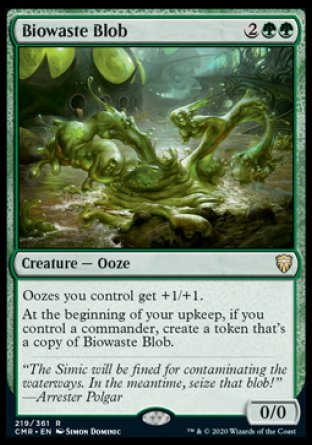 (219/361) Magic The Gathering Commander Legends Single: Biowaste Blob Holo Rare