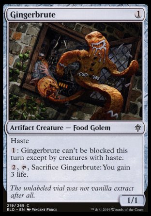 (219/269) Magic The Gathering Throne of Eldraine Single: Gingerbrute Holo Common