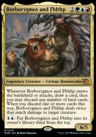 (219) Magic The Gathering March of the Machine Single: Borborygmos and Fblthp  Mythic