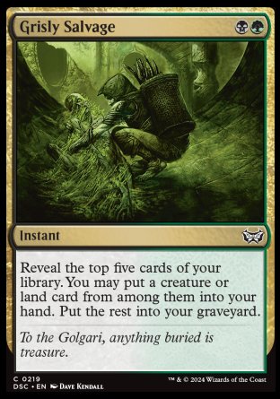 (219) Magic The Gathering Commander: Duskmourn: House of Horror Single: Grisly Salvage  Common