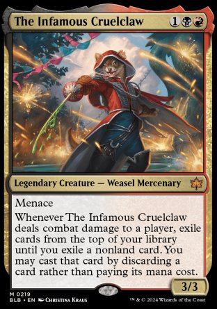 (219) Magic The Gathering Bloomburrow Single: The Infamous Cruelclaw  Mythic