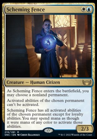 (219) Magic The Gathering Streets of New Capenna Single: Scheming Fence  Rare