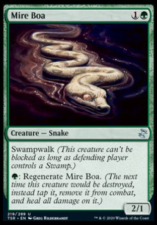 (219/289) Magic The Gathering Time Spiral Remastered Single: Mire Boa  Uncommon