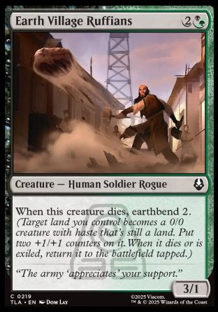 (219) Magic The Gathering Magic: The Gathering | Avatar: The Last Airbender Single: Earth Village Ruffians  Common