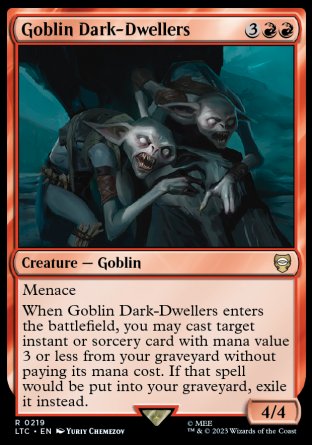 (219) Magic The Gathering Commander: The Lord of the Rings: Tales of Middle-earth Single: Goblin Dark-Dwellers  Rare