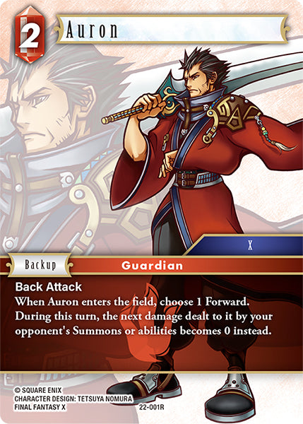 (001) Final Fantasy TCG Hidden Hope Single: Auron (22-001)  Rare