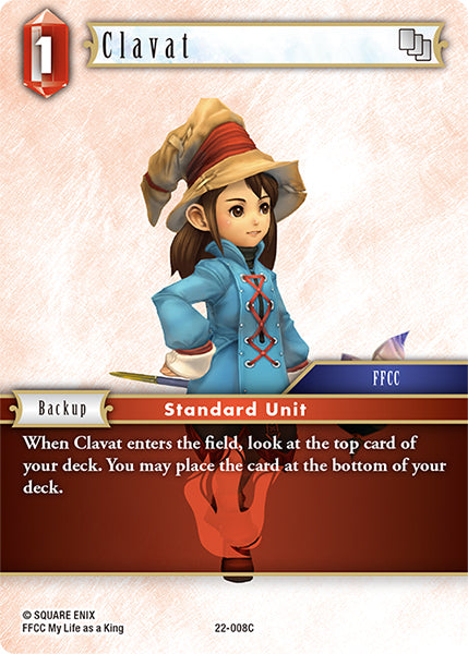 (008) Final Fantasy TCG Hidden Hope Single: Clavat (22-008) Holo Common