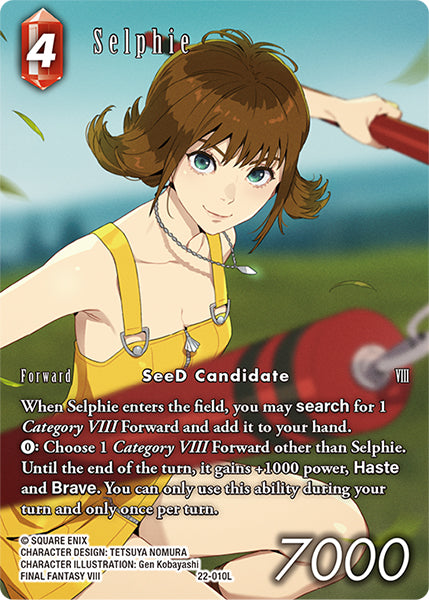 (010) Final Fantasy TCG Hidden Hope Single: Selphie (22-010) (V.2) Holo Legend