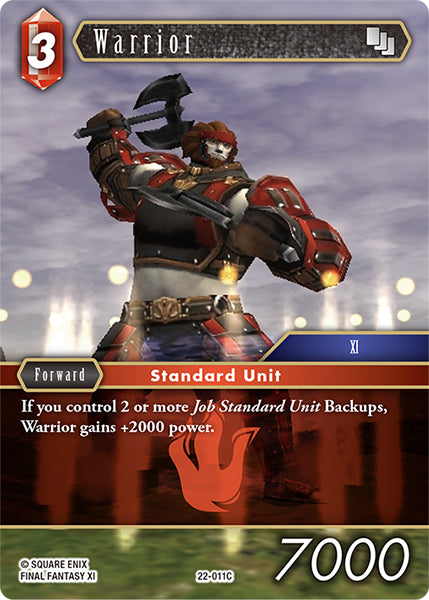 (011) Final Fantasy TCG Hidden Hope Single: Warrior (22-011) Holo Common