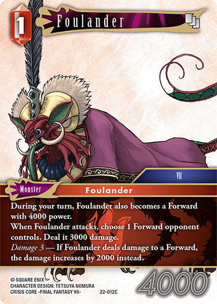 (012) Final Fantasy TCG Hidden Hope Single: Foulander (22-012) Holo Common