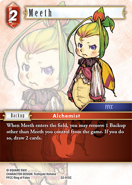 (015) Final Fantasy TCG Hidden Hope Single: Meeth (22-015)  Common