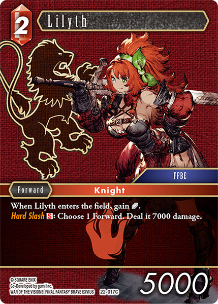 (017) Final Fantasy TCG Hidden Hope Single: Lilyth (22-017) Holo Common