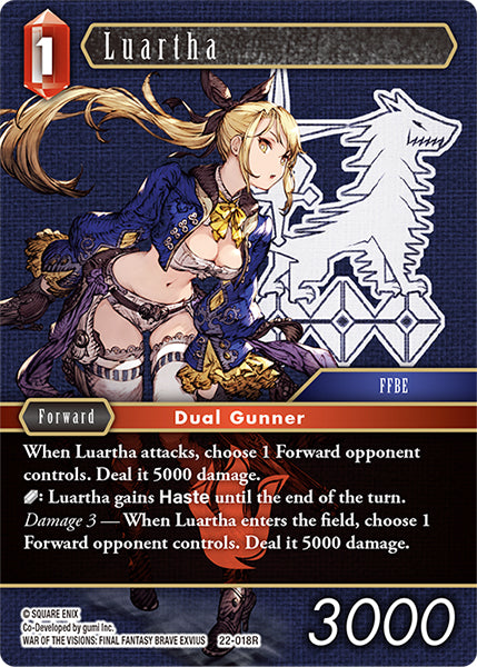 (018) Final Fantasy TCG Hidden Hope Single: Luartha (22-018) Holo Rare
