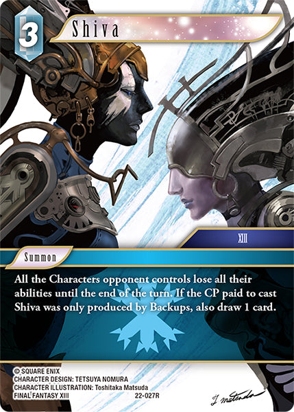 (027) Final Fantasy TCG Hidden Hope Single: Shiva (22-027) (V.1) Holo Rare