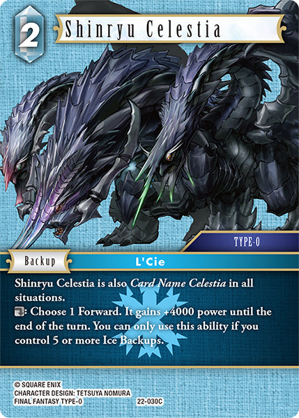 (030) Final Fantasy TCG Hidden Hope Single: Shinryu Celestia (22-030)  Common