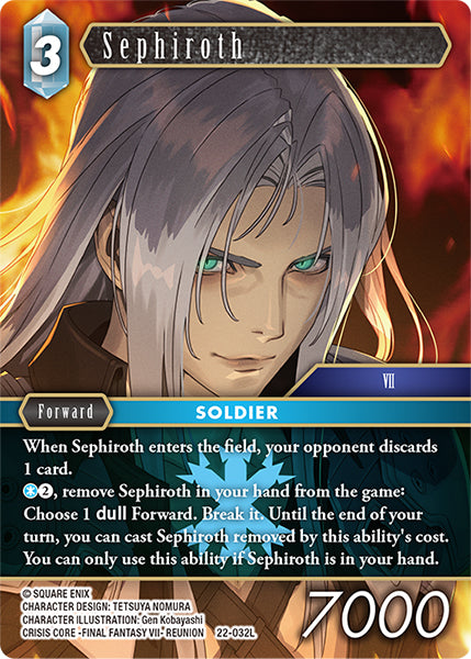 (032) Final Fantasy TCG Hidden Hope Single: Sephiroth (22-032) (V.1) Holo Legend