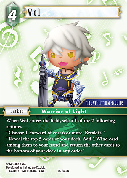 (038) Final Fantasy TCG Hidden Hope Single: Wol (22-038) Holo Common