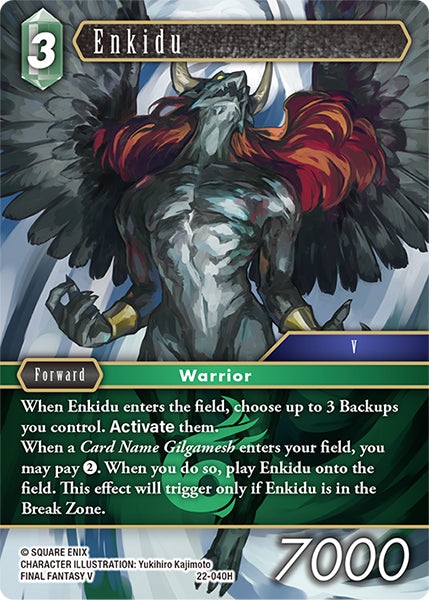 (040) Final Fantasy TCG Hidden Hope Single: Enkidu (22-040) (V.1) Holo Hero