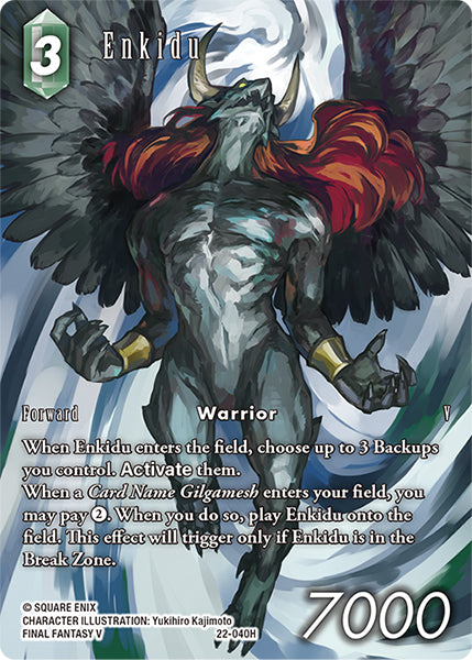 (040) Final Fantasy TCG Hidden Hope Single: Enkidu (22-040) (V.2) Holo Hero