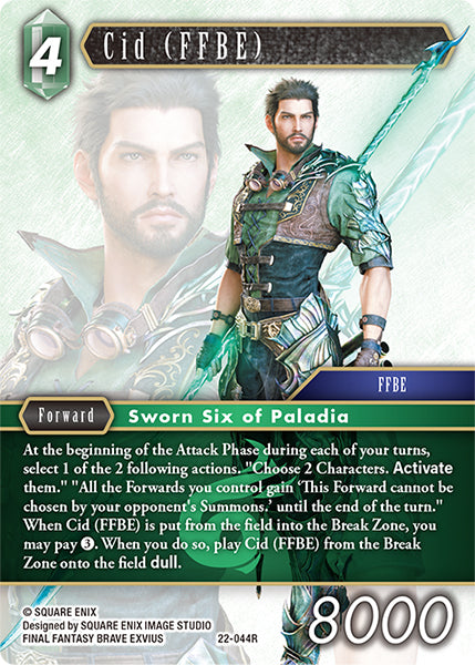 (044) Final Fantasy TCG Hidden Hope Single: Cid (FFBE) (22-044) Holo Rare