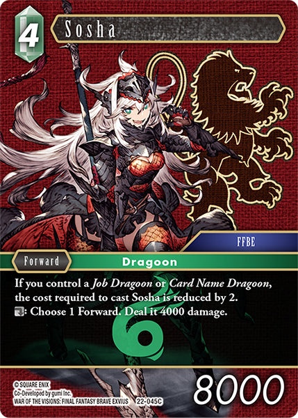(045) Final Fantasy TCG Hidden Hope Single: Sosha (22-045)  Common