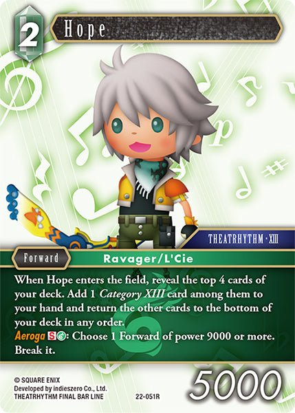 (051) Final Fantasy TCG Hidden Hope Single: Hope (22-051) Holo Rare