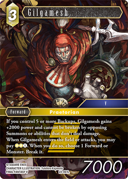 (061) Final Fantasy TCG Hidden Hope Single: Gilgamesh (22-061) (V.1)  Legend