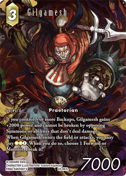 (061) Final Fantasy TCG Hidden Hope Single: Gilgamesh (22-061) (V.2) Holo Legend