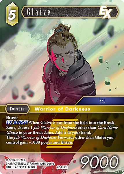 (062) Final Fantasy TCG Hidden Hope Single: Glaive (22-062) (V.1) Holo Rare