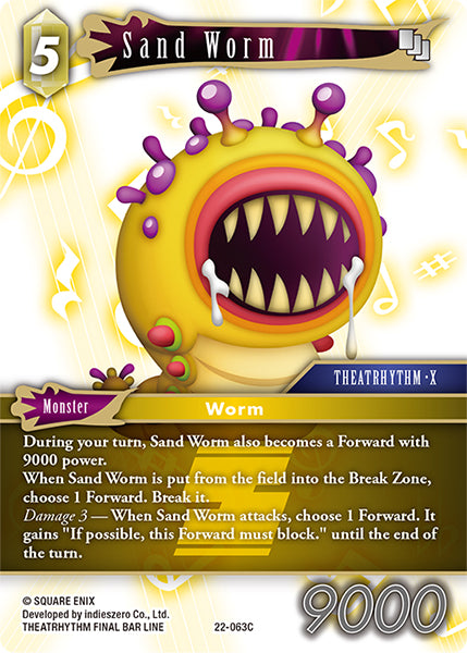 (063) Final Fantasy TCG Hidden Hope Single: Sand Worm (22-063) Holo Common