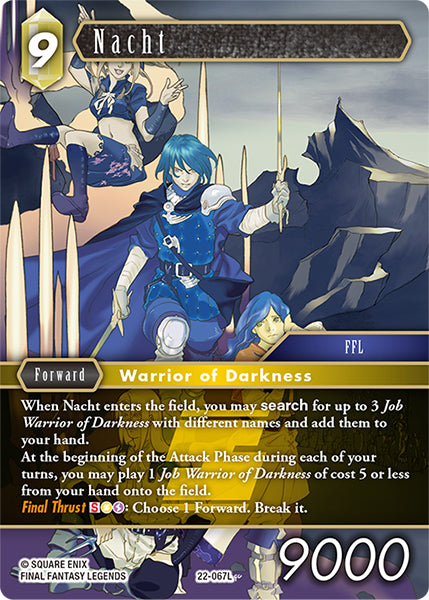 (067) Final Fantasy TCG Hidden Hope Single: Nacht (22-067) Holo Legend
